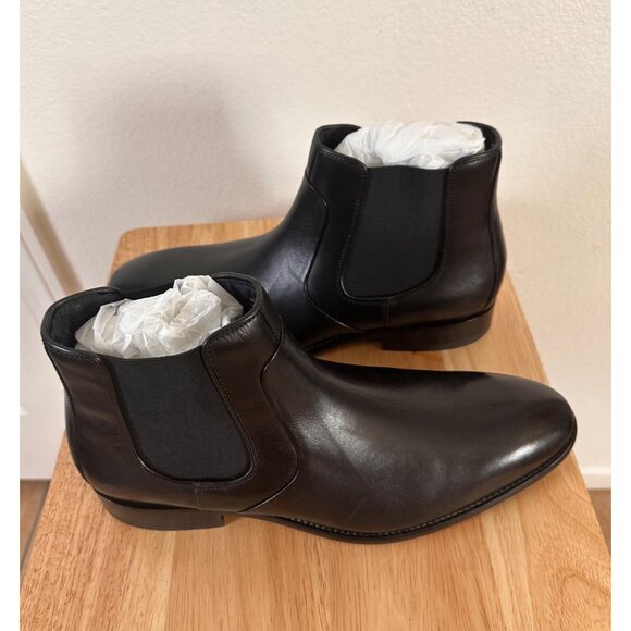 Johnston Murphy Size 11 Mens Leather Full Grain Chelsea Boots India Black - Picture 5 of 12